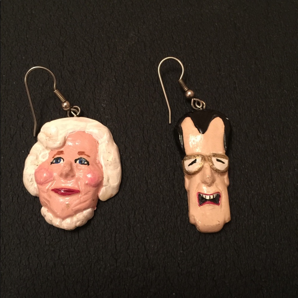 George & Barbara Bush earrings